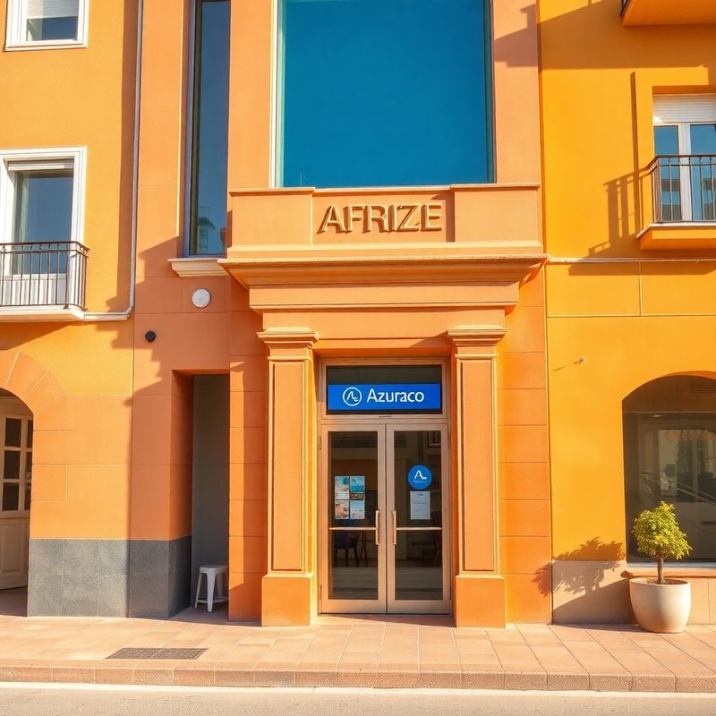 Fachada de la oficina de Atelier de Barcelona en una calle soleada de Murcia